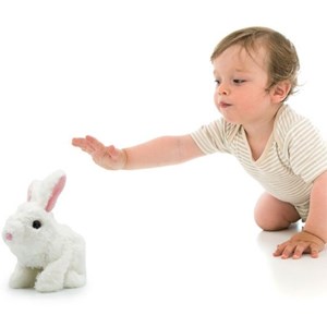 عروسک رباتیک خرگوش حرکتی رنگ سفید _عروسک رباتیک